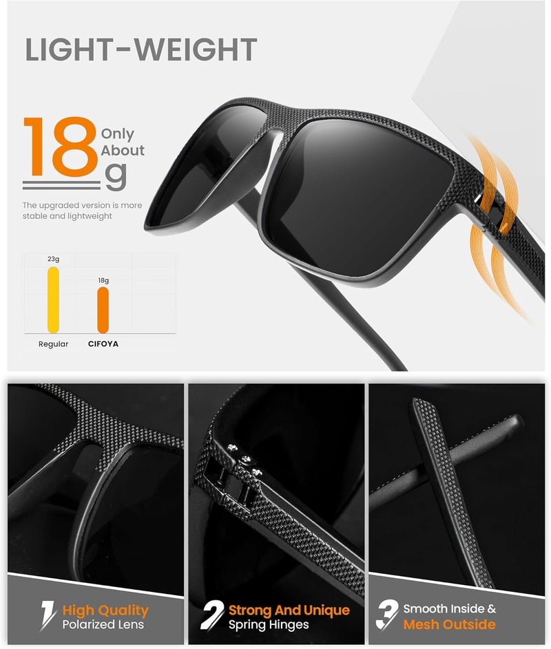 CIFOYA Sunglasses-Men Polarized Mens Sunglasses: Classic Women Sun Glasses UV Protection for Fishing Driving Golf - Image 4